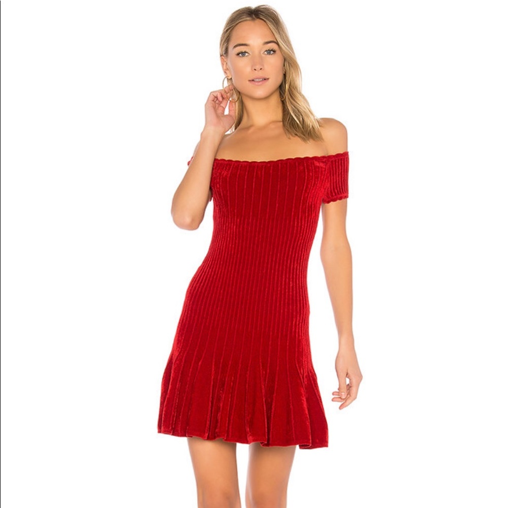 NWT Torn by Ronny kobo Intermix red mini dress